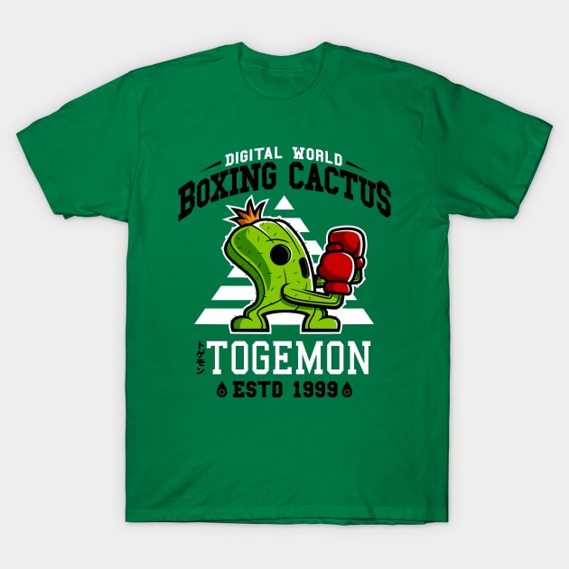 Digital Boxing Cactus Monster T-Shirt by demonigote